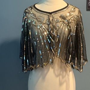 Sequin shawl